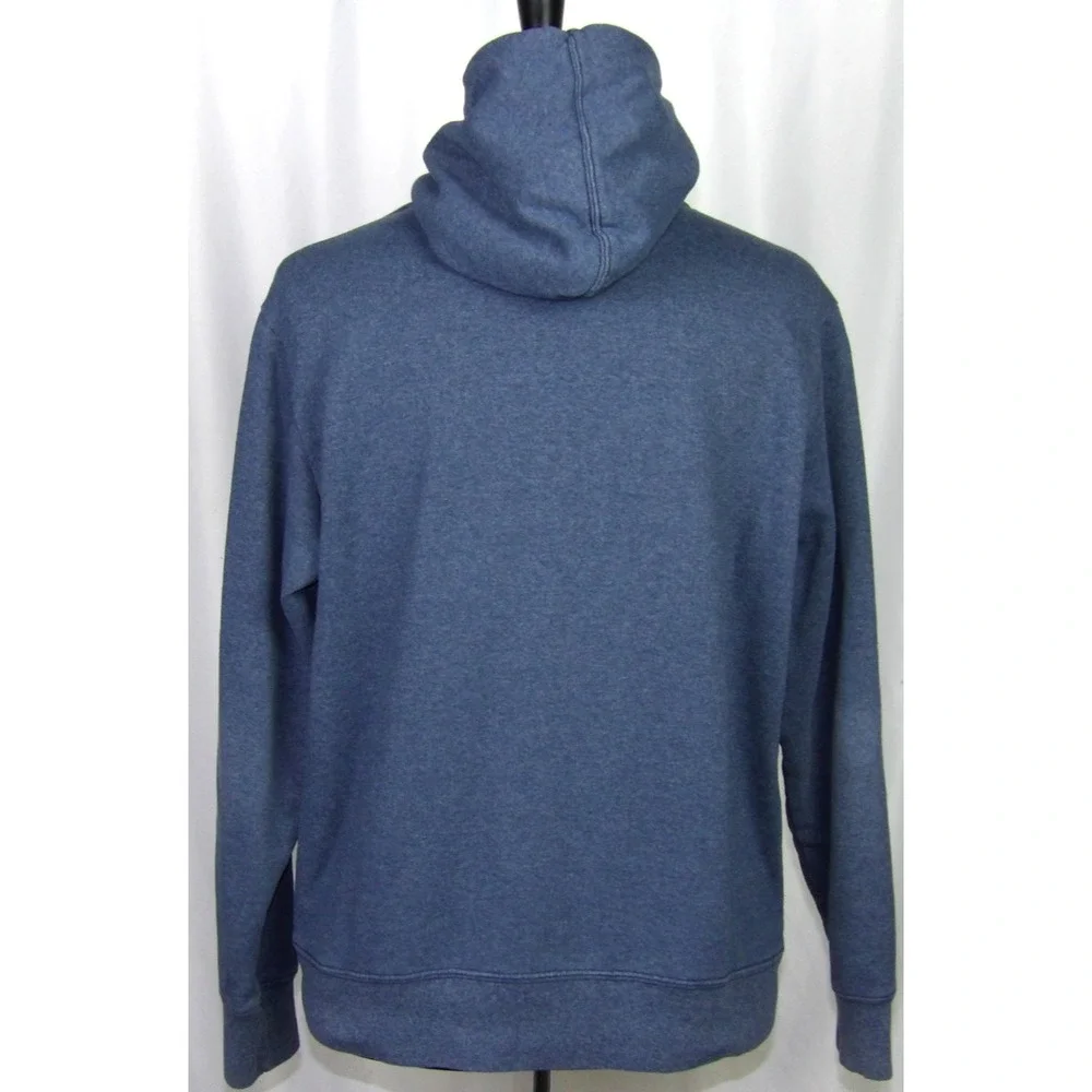 The North Face Blue Cotton Blend Pull‎ Over Hoodie Sweatshirt Men's Large